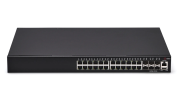 QTECH QSW-4530-30TX Управляемый коммутатор уровня L3 (24 порта 10/100/1000BASE-T PoE, 6 портов 10GbE SFP+, 4K VLAN, 32K MAC адресов, 1 порт USB 2.0, консольный порт, 2 сменных БП, 100-240В AC)