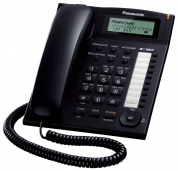 Проводной телефон Panasonic KX-TS2388RUB (аналоговый, 1 линия, Caller ID, ЖК-дисплей, тел. книга 50 номеров, память 50 последних номеров, спикерфон, укоренный набор 10 номеров, однокнопочный набор 20 номеров, возможность установки на стене)