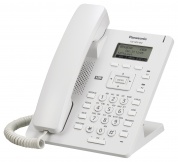 Проводной SIP-телефон Panasonic KX-HDV100RU (монохромный ЖК-дисплей (4 строки), звук HD-качества (G.722), 1-Ethernet порт, 1 SIP-линия, блок питания 220В в комплекте, цвет - белый)