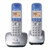 Беспроводной DECT-телефон Panasonic KX-TG2512RUS (две трубки в комплекте, АОН, Caller ID (журнал на 50 вызовов), спикерфон на трубке, цвет - серебристый)
