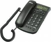 Проводной телефон RITMIX RT-440 black (ЖК дисплей, Caller ID, автодозвон, спикерфон, однокнопочный набор 3 номеров, настенное/настольное размещение, питание от телефонной линии, цвет - черный)