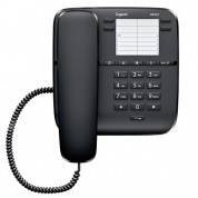 Проводной телефон Gigaset DA310 RUS, черный (4 функциональные + 10 клавиш быстрого набора номера, 3 мелодии звонка, возможность установки на стене)