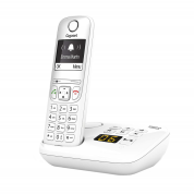 DECT-телефон Gigaset AS690A RUS, белый [S30852-H2836-S302] (аналоговый, 1 линия, DECT/GAP, а/ответчик (20 мин.), тел. справочник 100 записей, большие кнопки)