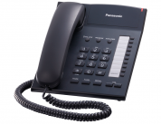 Проводной телефон Panasonic KX-TS2382RUB (индикатор вызова, однокнопочный набор 20 номеров, ускоренный набор 10 номеров, возможность установки на стене, цвет - черный)
