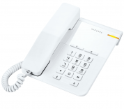 Проводной телефон Alcatel T22 white (повтор набора последнего номера, светодиодная индикация вызова, регулировка громкости звонка,  функция сброса, возможность крепления к стене, цвет - белый)