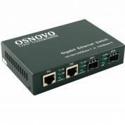 OSNOVO SW-70202 Неуправляемый коммутатор Gigabit Ethernet на 4 порта (2xGE (10/100/1000Base-T), 2xGE SFP (1000Base-FX)) 