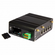 Milesight UR35-L04EU-W, Промышленный LTE (4G), Wi-Fi маршрутизатор (528МГц 32-bit ARM Cortex-A7, 128Мб DDR3, 5x10/100Mbps LAN, 1xRS-232, 1DI/1DO, IEEE 802.11 b/g/n, 2.4ГГц, 16/14/13dBm (40/25/20мВт), 9-48VDC-in)