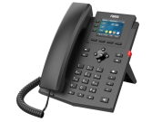 Fanvil X303 Корпоративный IP-телефон (4 SIP-линии, 2,4” цветной дисплей (320х240) с подсветкой, 6-сторонняя конференция, HD аудио, порт для гарнитуры, книга 1000 записей, 2xEthernet 10/100, без PoE, б/п в комплекте)