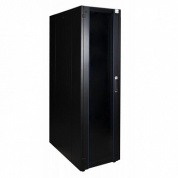 Шкаф телекоммуникационный напольный 600x600, стеклянная дверь Datarex DR-700201 Черный