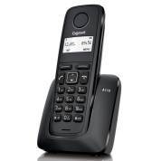 DECT-телефон Gigaset A116 RUS черный [S30852-H2801-S301] ((АОН, Caller ID, монохромный ЖКД 1,4" без подсветки, спикерфон, телефонная книга 50 номеров, память 10 набранных номеров)
