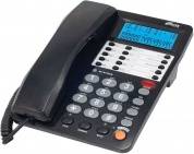 Проводной телефон RITMIX RT-495 black (ЖК-дисплей с подсветкой, Caller ID, тел. книга 75 контактов, 10 кнопок для быстрого однокнопочного набора номера, спикерфон, индикация звонка, настольная/настенная установка, цвет - черный)