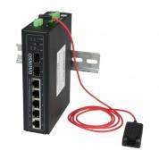 OSNOVO SW-80402/ILS(port 90W,180W) Промышленный управляемый (L2+) HiPoE коммутатор Gigabit Ethernet на 4GE PoE + 2 GE SFP порта