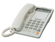 Panasonic KX-TS2365RUW Проводной телефон с ЖК-дисплеем и функцией громкой связи (спикерфон)