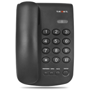 Проводной телефон teXet TX-241 черный (повтор посл. набран. номера, световая индикация вызывного сигнала, рег. громкости звонка, откл. микрофона, пауза, тон/пульс, Flash, настольно-настенное исполнение)