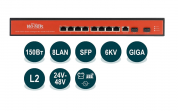 Wi-Tek WI-PMS310GF-UPS (v2), Управляемый гигабитный L2 коммутатор с функцией UPS (питание от солнечной панели (или аккумуляторной батареи), 8PoE+2хSFP, SNMP, PoE)