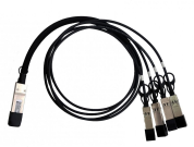 FH-DP4T30QS01, DAC Breakout кабель QSFP+, 4xSFP+, 4x10Gb/s, Direct Attached Cable, 30 AWG, 1m 