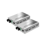 Wi-Tek WI-MC101G, Медиаконвертеры 1000Mb/s, дальность до 25 км, комплект 2 шт, 1310/1550нм 