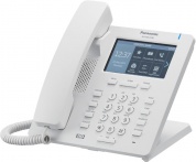 Проводной SIP-телефон Panasonic KX-HDV330RU (цветной тачскрин 4,3″ с подсветкой, звук HD-качества (G 722), встроенный Bluetooth для гарнитуры, 2 гигабитных порта с поддержкой PoE, 12 SIP-линий, цвет - белый, без б/п)