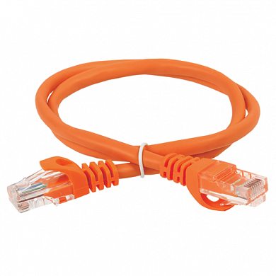 Коммутационный шнур U/UTP категория 5e LSZH нг(А)-HF 1,0 м, оранжевый, Datarex DR-181807
