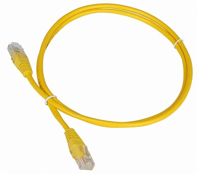 Коммутационный шнур U/UTP категория 5e LSZH нг(А)-HF 0,5 м, желтый, Datarex DR-181405