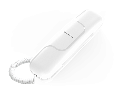 Проводной телефон-трубка Alcatel T06 white